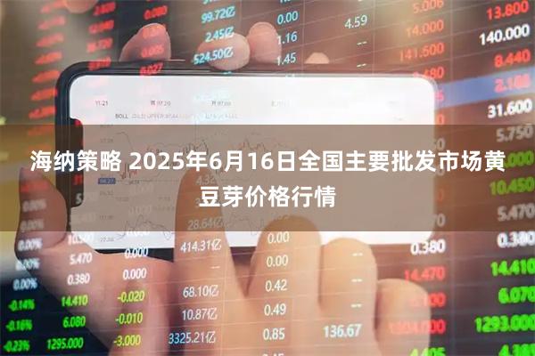 海纳策略 2025年6月16日全国主要批发市场黄豆芽价格行情
